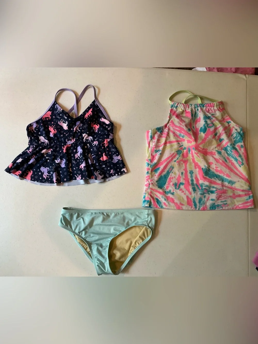 Lands End Swim Lot 14 Pieces Girls 10 Excellent Condition